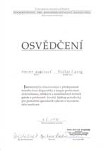 Česká lékařská společnost J.E.Purkyně, Společnost pro myoskeletální medicínu - Osvědčení