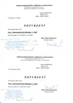 Institut postgraduálního vzdělávání ve zdravotnictví - Potvrzení účasti: Kurz Senzomotorické stimulace (1. část)