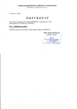 Institut postgraduálního vzdělávání ve zdravotnictví - Potvrzení účasti: Kurz Stabilizace páteře